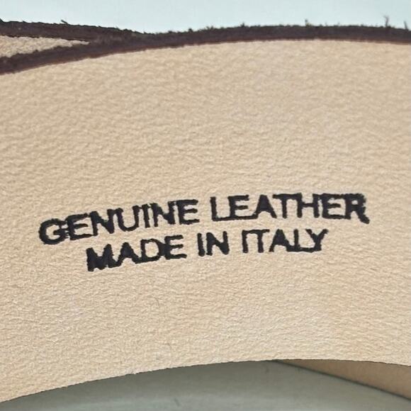 Auruem No 2 Chocolate Suede And Gold Studded Belt Size XS/S - Picture 6 of 7